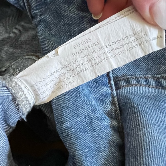 EVIDNT LOS ANGELES MEDIUM WASH DISTRESSED CROPPED DENIM JACKET SIZE XS - Picture 7 of 8